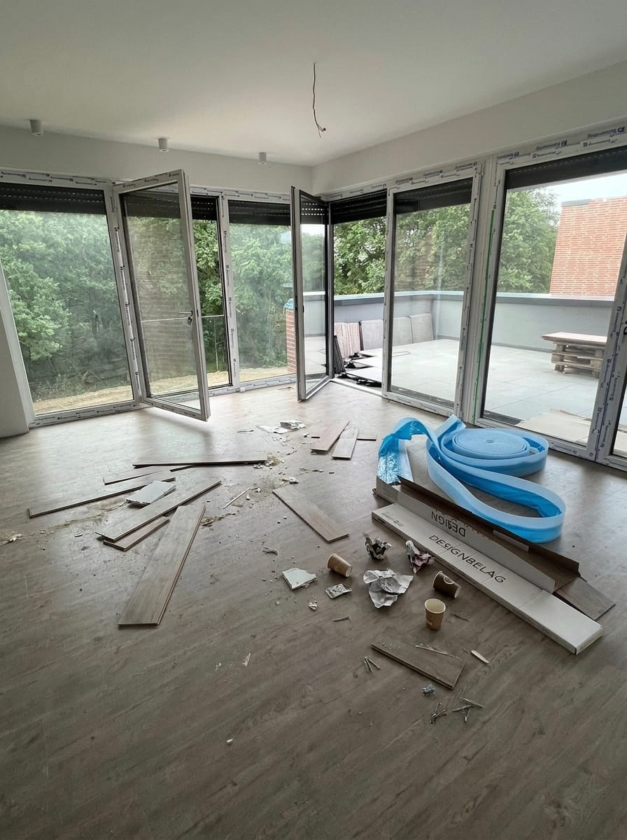 Neubauwohnung vor der Übergabe, vorher