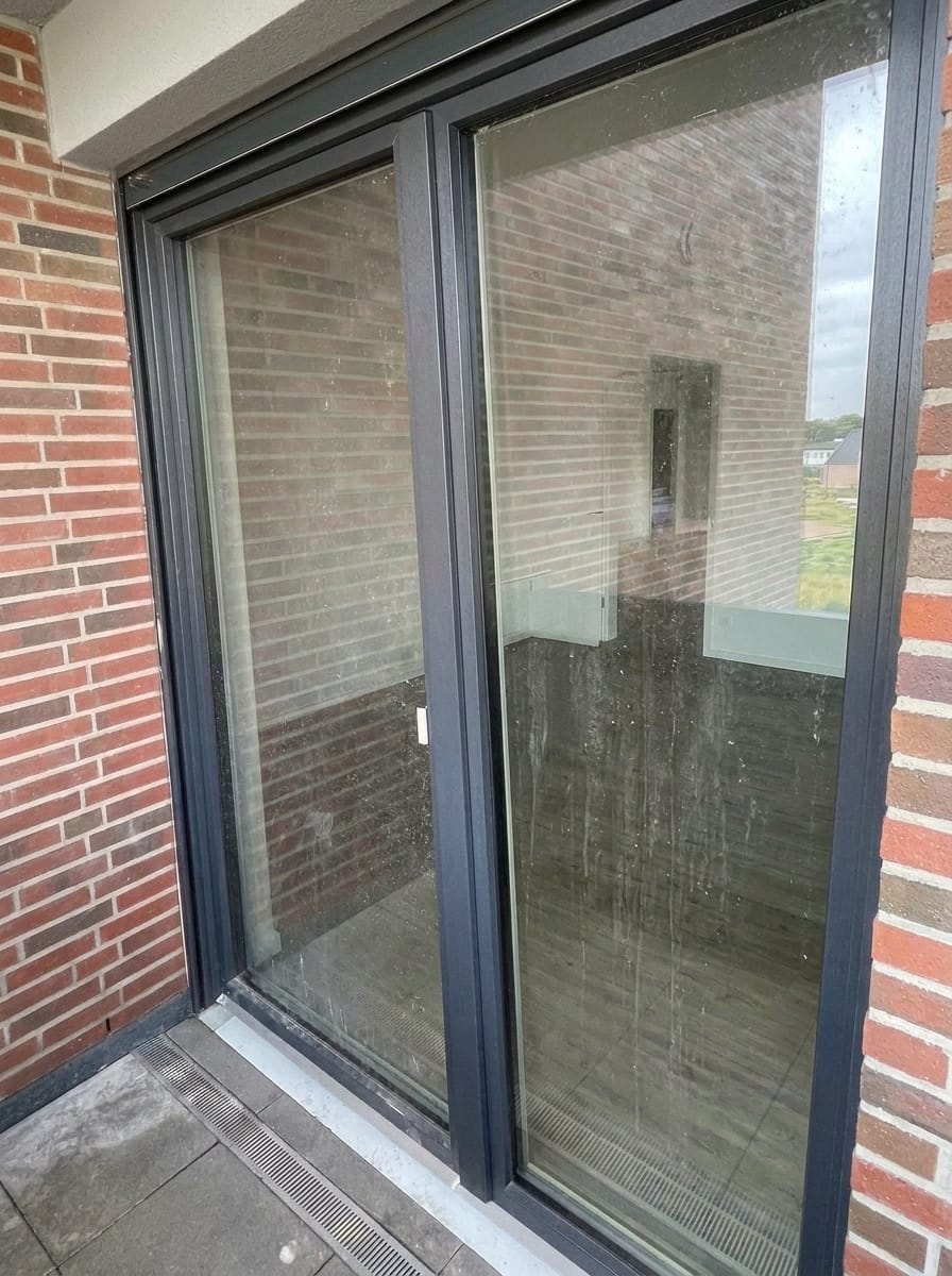 Fenster und Rahmen nach dem Innenausbau, vorher